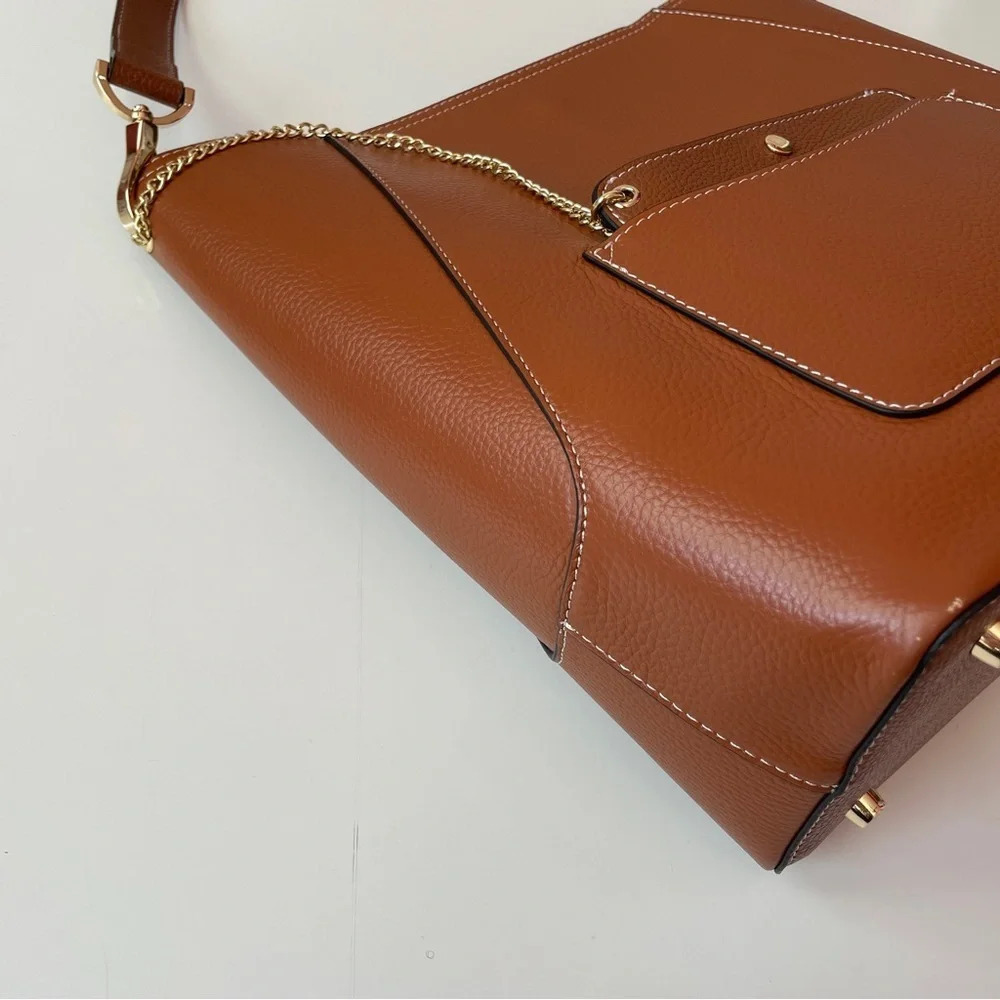 Bostanten Lotty Classic Designer Leather Hobo Bag for Travel or Daily Commute - Picture 6 of 12